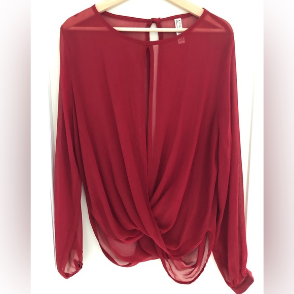 NWOT Milk & Honey sheer long sleeve blouse - Picture 1 of 3